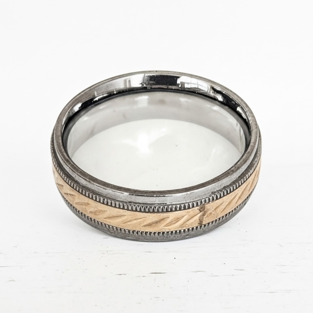 Men's Two-Tone Ring Stainless Steel Ring
